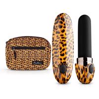 Panthra Asha - dobíjecí rtěnkový vibrátor (leopard-černá)