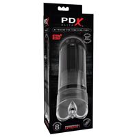 PDX Elite Extender Pro - dobíjecí sací a vibrační umělá vagína (černá)