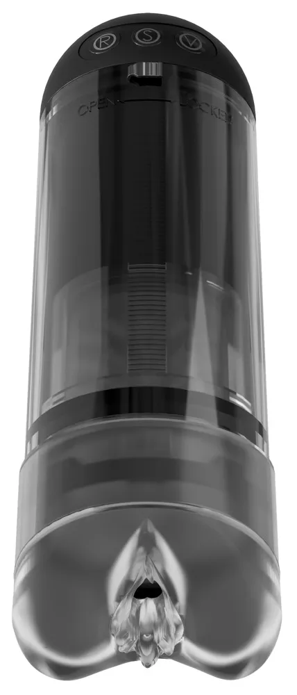 PDX Elite Extender Pro - Rechargeable Suction & Vibration Masturbator (Black)