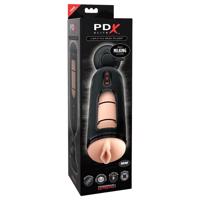 PDX Elite Mega Milker - vibrující umělá vagina na penis (černá)