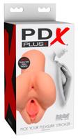PDX Vyberte si potěšení - 2v1 realistický masturbátor (přírodní)