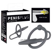 Penisplug - silikonový kroužek s šedým čepem