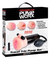 Pipedream Travel Trio - vibrační penisová pumpa sada (černá)