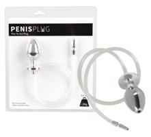 Piss to Ass Plug - Dutinkový anální kolík s rozšiřovačem močové trubice