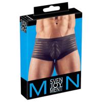Průhledné pruhované boxerky (černé) - M