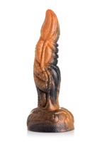 Ravager silikonový dildo 20cm - texturované (oranžová)