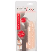 Realistixxx - realistický návlek s kroužkem - 16 cm (přírodní)