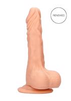 RealRock Dong 10 - realistický dildo s varlaty (25 cm) - přírodní