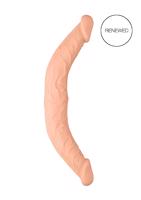 RealRock Double Dong 14 - dvojitý dildo (36 cm) - přírodní