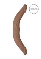 RealRock Double Dong 14 - dvojitý dildo (36cm) - tmavě přírodní