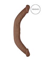 RealRock Double Dong 18 - dvojitý dildo (46 cm) - tmavá přírodní