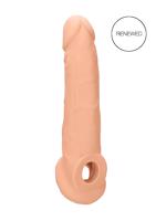 RealRock Penis Sleeve 9 - návlek na penis (21,5 cm) - přírodní