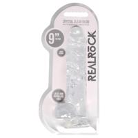 REALROCK - průhledné realistické dildo - průhledné (22 cm)