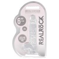 REALROCK - průsvitné realistické dildo - čiré (15 cm)