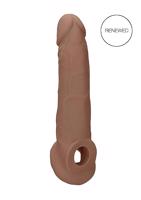 RealRock Rukáv na Penis 9 - návlek (21,5 cm) - tmavý přírodní