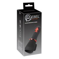 Rebel - akumulátorový, dvoumotorový vibrátor na žalud (černý)