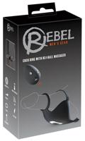 Rebel - akumulátorový penisový a varlatový vibrátor (černý)