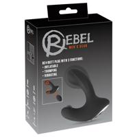 Rebel RC - dobíjecí, rádiem řízený anální vibrátor s pumpováním (černý)