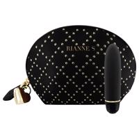 Rianne Essentials Classique Stud - silikonový vibrační rtěnka (černá)