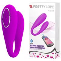 Růžový Pretty Love August - chytrý G-bod a klitoris vibrátor s akumulátorem