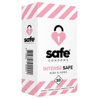 SAFE Intense Safe - vroubkované a tečkované kondomy (10 ks)