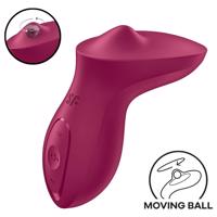 Satisfyer Exciterrr - rotační perličkový klitorální vibrátor (červený)