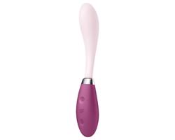 Satisfyer G-Spot Flex 3 - akumulátorový G-bod vibrátor (růžovo-červený)