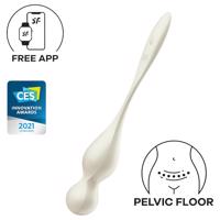 Satisfyer Love Birds 1 - chytré vibrační venušiny kuličky (bílá)