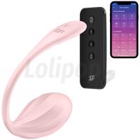 Satisfyer Ribbed Petal smart nositelný užší vibrátor růžový