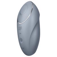 Satisfyer Tap &amp; Climax 1 - 2v1 stimulátor klitorisu (šedý)