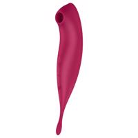 Satisfyer Twirling Pro - chytrý 2v1 vibrátor na klitoris (červený)