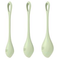 Satisfyer Yoni Power 2 - set kuliček Gejša - zelený (3 kusy)