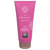 Shiatsu 2v1 Malina - masážní lubrikant (200ml)
