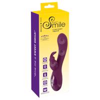 SMILE - akumulátorový vibrátor se 3 motory a raménkem na klitoris (fialový)