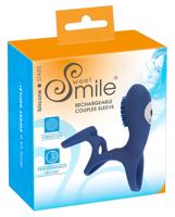 SMILE Couple - akumulátorový vibrační kroužek na penis (modrý)