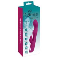 SMILE - flexibilní vibrátor s klitorálním ramenem pro bod A a G (fialový)