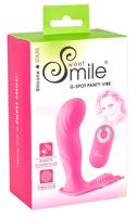 SMILE G-Spot tanga - akku vibrační rádio (růžová)