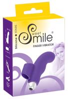 SMILE Prst - vlnitý silikonový prstový vibrátor (fialový)