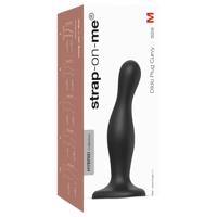 Strap-on-me Curvy M - vlnitý, přísavný dildo (černý)