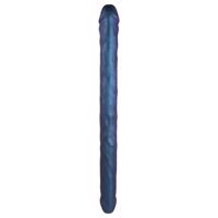 Strap-on-me - duální dildo (metalická modrá)