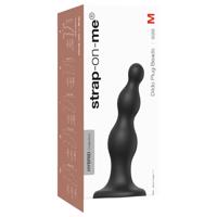 Strap-on-me Korálky M - korálkový, přísavkový dildo (černý)