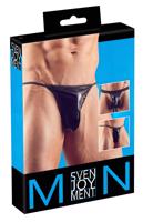 Svenjoyment - pánská tanga sada - černá (3 ks) S-L