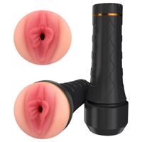 Tracy&#039;s Dog Cup - realistická umělá vagína masturbátor (černo-přírodní)