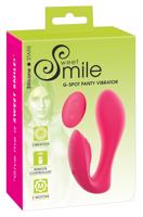 Vibrační kalhotky SMILE - akumulátorový, rádiový 2v1 vibrátor (růžový)