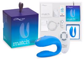 We-Vibe Match - vodotěsný, nabíjecí partnerský vibrátor (modrý)