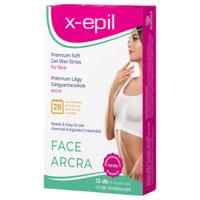 X-Epil - Prémiové gelové depilační pásky na obličej (12 ks) - připravené k použití
