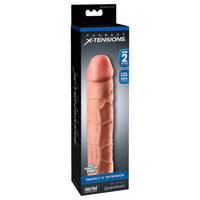 X-TENSION Perfect 2 - realistický penisový návlek (20,3 cm) - přírodní