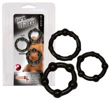 You2Toys - Buď tvrdý! Černý set kroužků na penis (3 ks)