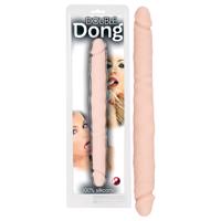 You2Toys - Dvojitý Dong - 100% silikonové dildo (přírodní)