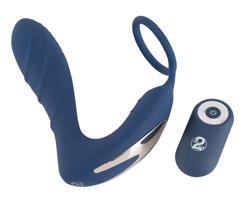 You2Toys Prostata Plug - anální vibrátor s erekčním kroužkem (modrý)